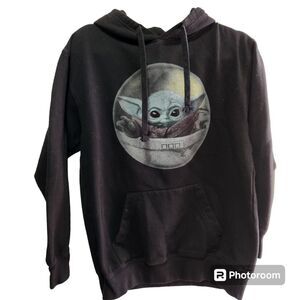 Star Wars The Child Grogu in Carrier Hooded Sweatshirt Womens SZ Small Kidcore